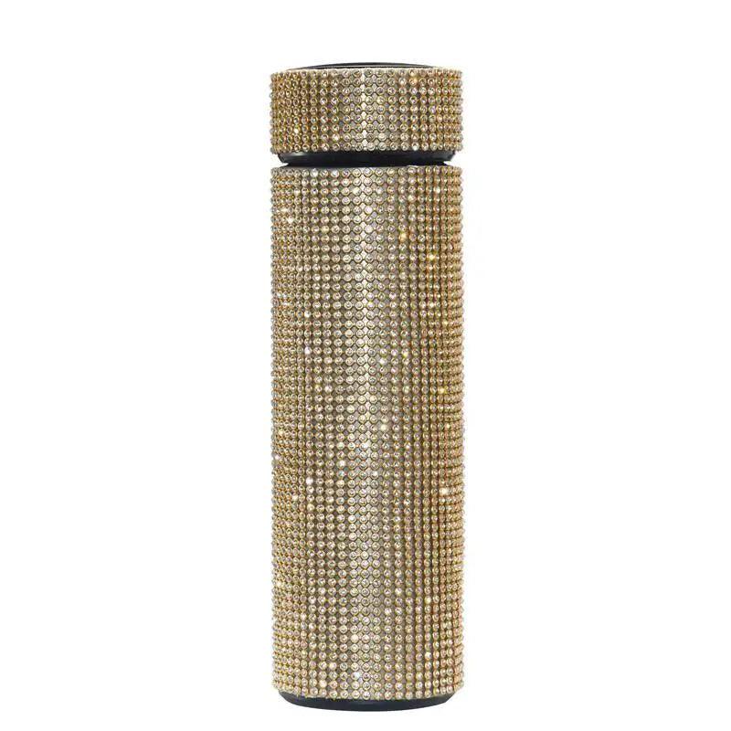 Sport Sterlling Creative Diamond Thermos Bottle Water Bottle Stainless Steel Smart Temperature Display Vacuum Flask Mug Gift for Men Women - Tree of Life