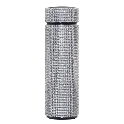 Sport Sterlling Creative Diamond Thermos Bottle Water Bottle Stainless Steel Smart Temperature Display Vacuum Flask Mug Gift for Men Women - Tree of Life