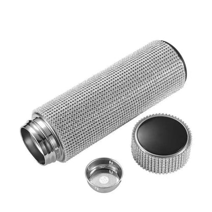 Sport Sterlling Creative Diamond Thermos Bottle Water Bottle Stainless Steel Smart Temperature Display Vacuum Flask Mug Gift for Men Women - Tree of Life