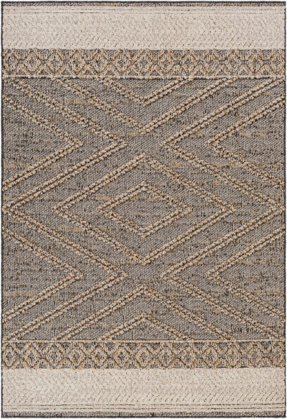 Beige Charcoal Areli Area Rug - Tree of Life