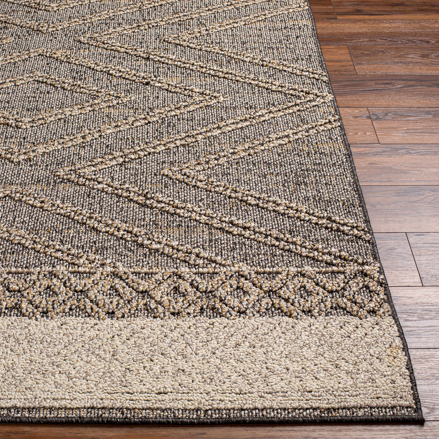 Beige Charcoal Areli Area Rug - Tree of Life