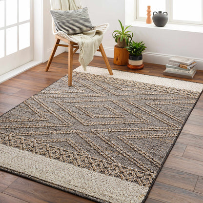Beige Charcoal Areli Area Rug - Tree of Life