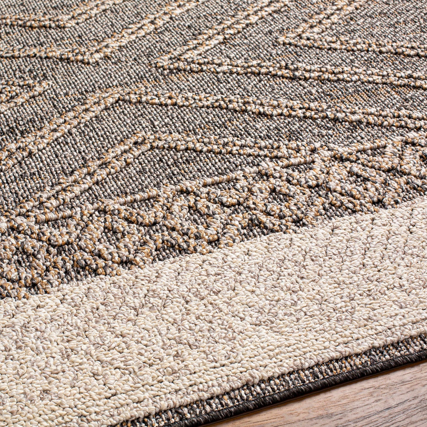 Beige Charcoal Areli Area Rug - Tree of Life