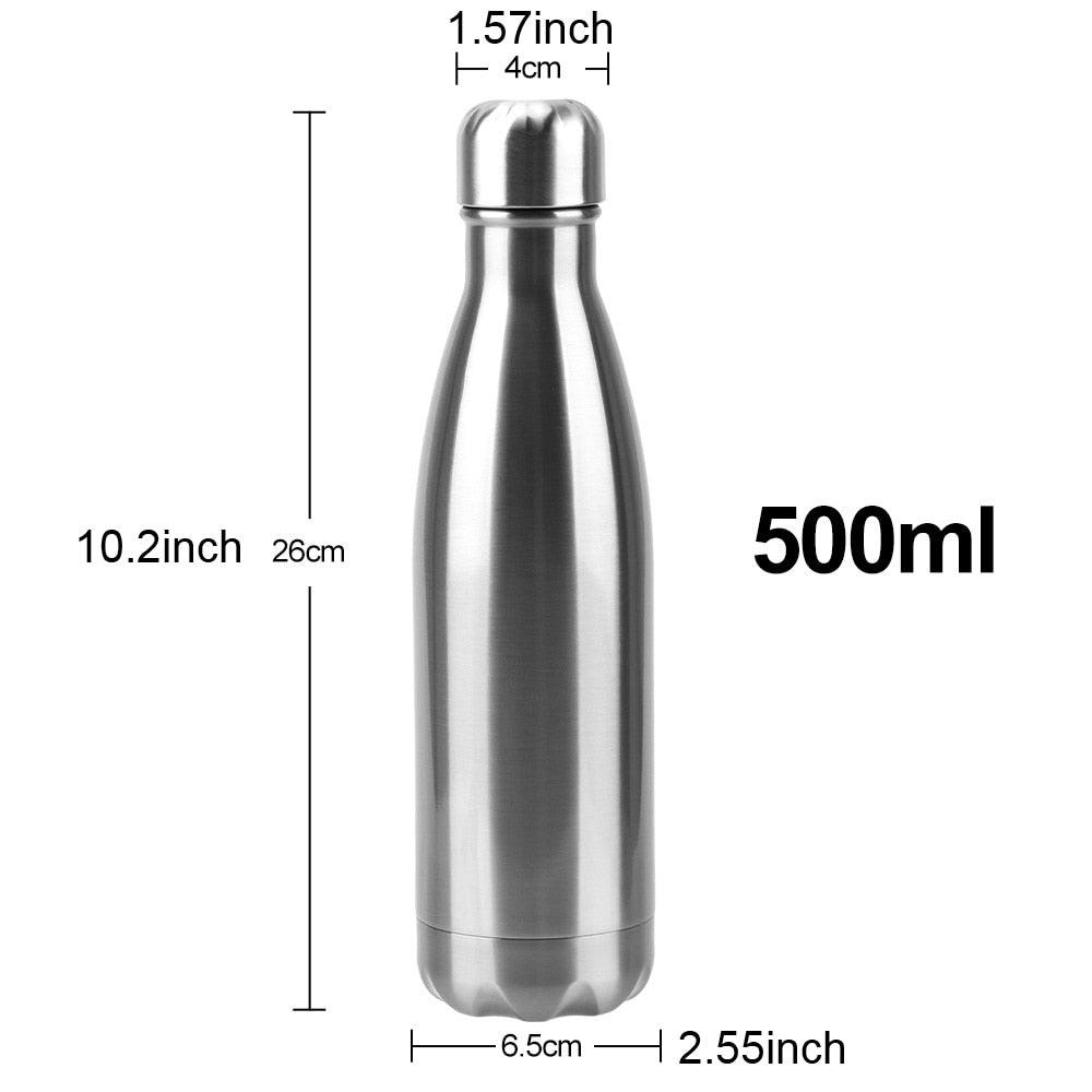 Stainless Steel Water Bottle BPA Free Thermos Water Beer Thermos 500ml for Sport Bottles Double-Wall Insulated Vacuum Flask Double-Walled Insulated Vacuum Flask Stainless Steel Drinking Bottle - Tree of Life