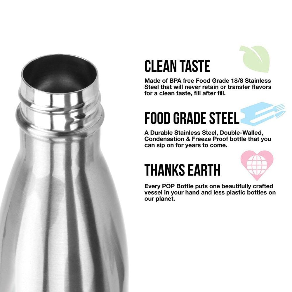 Stainless Steel Water Bottle BPA Free Thermos Water Beer Thermos 500ml for Sport Bottles Double-Wall Insulated Vacuum Flask Double-Walled Insulated Vacuum Flask Stainless Steel Drinking Bottle - Tree of Life