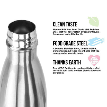 Stainless Steel Water Bottle BPA Free Thermos Water Beer Thermos 500ml for Sport Bottles Double-Wall Insulated Vacuum Flask Double-Walled Insulated Vacuum Flask Stainless Steel Drinking Bottle - Tree of Life