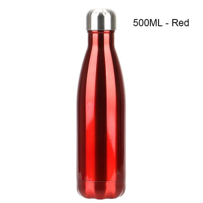 Stainless Steel Water Bottle BPA Free Thermos Water Beer Thermos 500ml for Sport Bottles Double-Wall Insulated Vacuum Flask Double-Walled Insulated Vacuum Flask Stainless Steel Drinking Bottle - Tree of Life