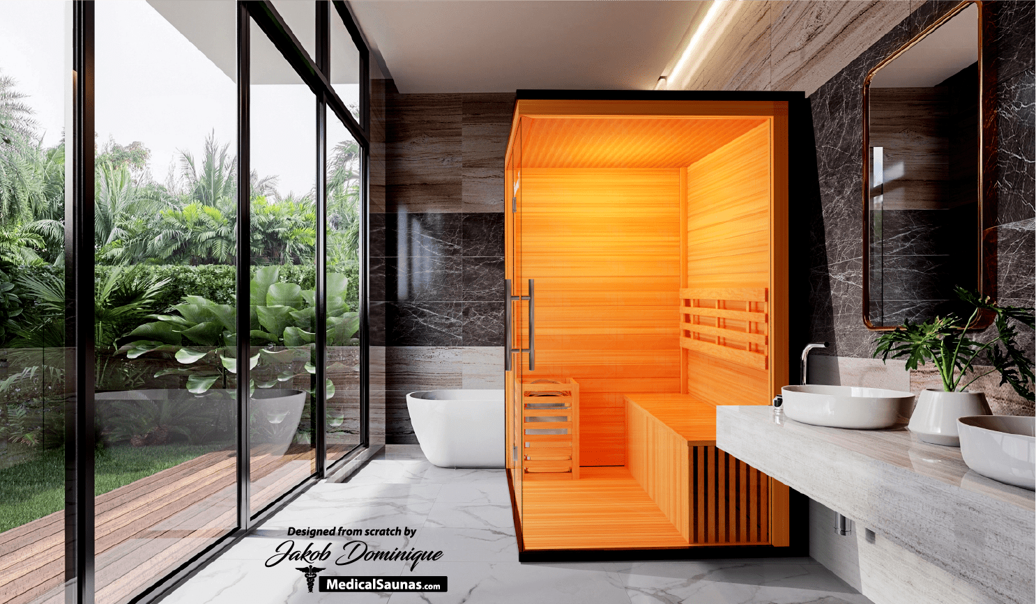 3 Person Home Steam Sauna | Traditional 7™ - Tree of Life