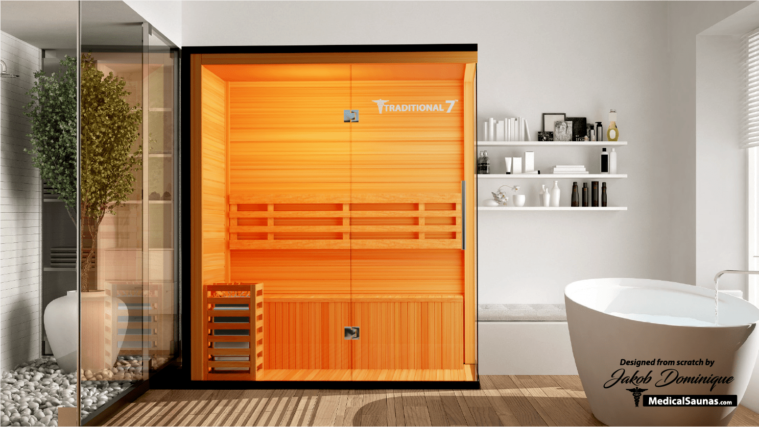 3 Person Home Steam Sauna | Traditional 7™ - Tree of Life