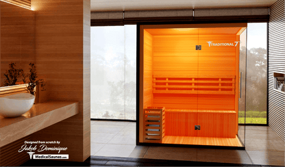 3 Person Home Steam Sauna | Traditional 7™ - Tree of Life