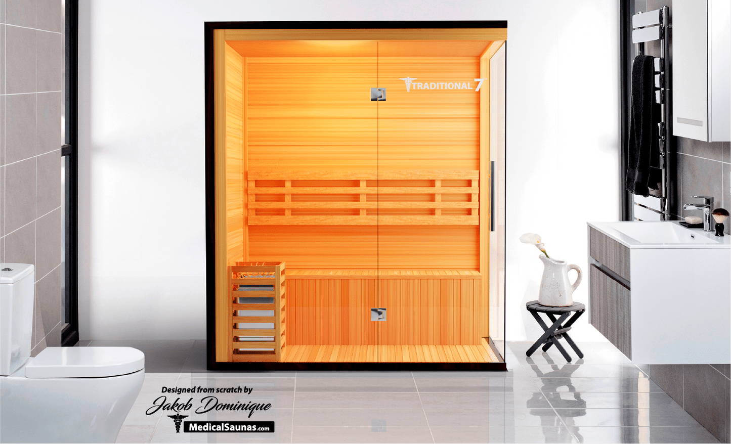 3 Person Home Steam Sauna | Traditional 7™ - Tree of Life