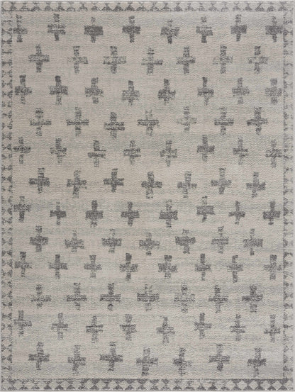 Tigris Swiss Cross Ivory&Gray Area Rug - Clearance - Tree of Life