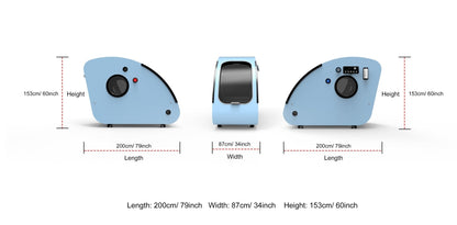 TimePod 2 | 2.0 ATA Triangular Hard-Shell Hyperbaric Chamber - Tree of Life