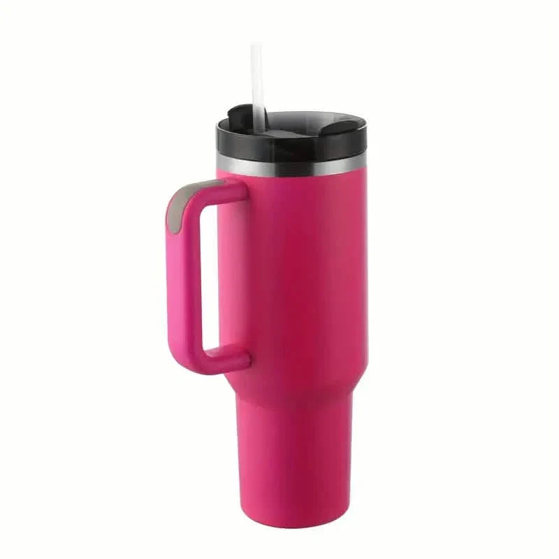 Tumbler with Handle And Straw Lid, Leak-proof Travel 40oz Coffee Mug - Tree of Life