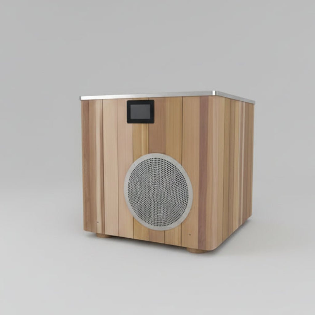 Wood/Stainless Steel Plunge Pool With Integrated Chiller/Heater - Tree of Life