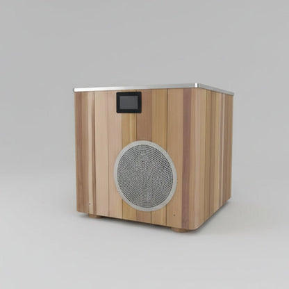 Wood/Stainless Steel Plunge Pool With Integrated Chiller/Heater - Tree of Life