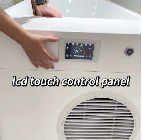 Wood/Stainless Steel Plunge Pool With Integrated Chiller/Heater - Tree of Life