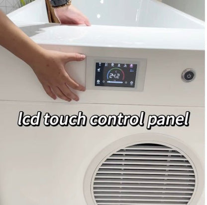 Wood/Stainless Steel Plunge Pool With Integrated Chiller/Heater - Tree of Life