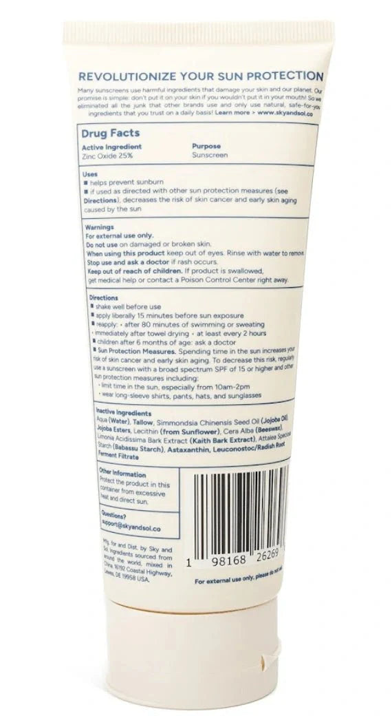 XL Sky and Sol Body Sunscreen SPF 50 (7.05 oz) - Tree of Life